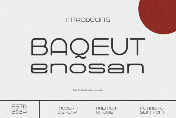 Baqeut Enosan: A Modern Sans Serif Typeface for Branding