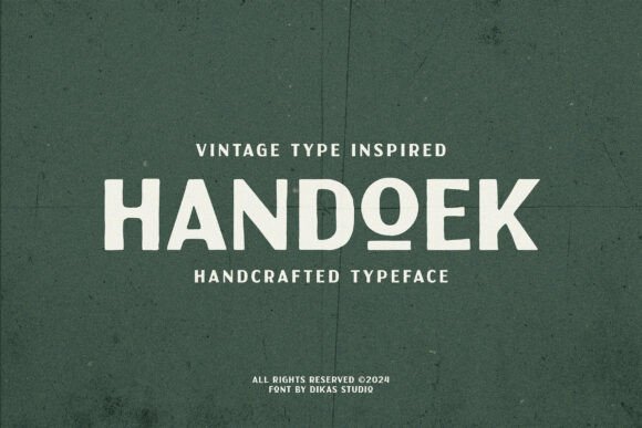Handoek Typeface Review for Vintage Branding
