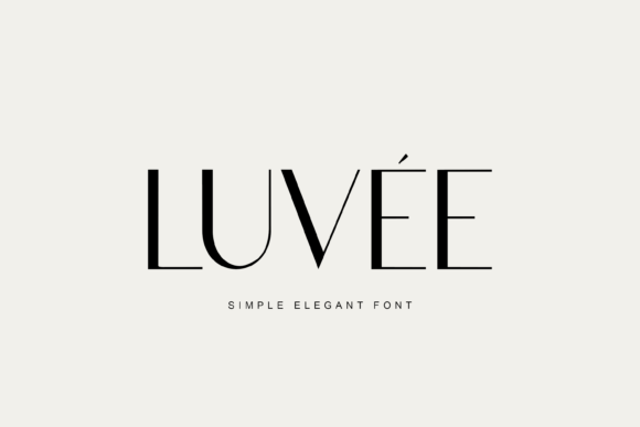 Luvee Typeface for Minimalist Brand Identity